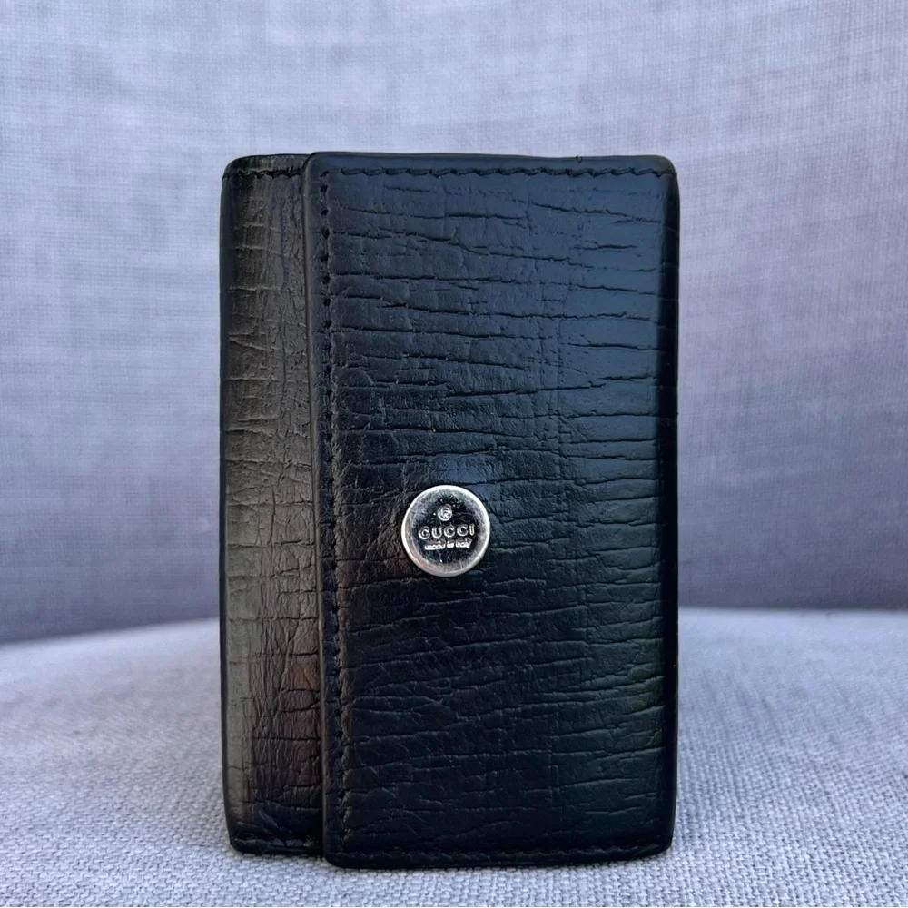 Gucci unisex key holder black